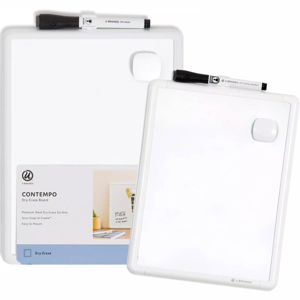 TARGET (SET OF 2) U BRANDS CONTEMPO WHITE MAGNETIC DRY ERASE BOARDS